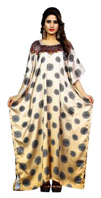 Multicolor Printed Satin Islamic-Kaftans 1