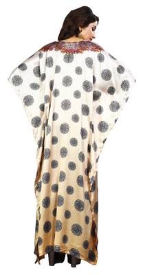 Multicolor Printed Satin Islamic-Kaftans 5