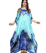 Multicolor Printed Satin Islamic-Kaftans