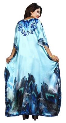 Multicolor Printed Satin Islamic-Kaftans 4