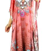 Multicolor Printed Satin Islamic-Kaftans