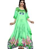 Multicolor Printed Satin Islamic-Kaftans