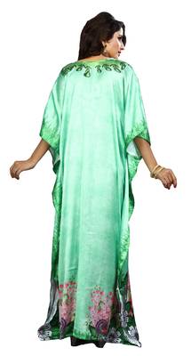 Multicolor Printed Satin Islamic-Kaftans 5