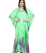 Multicolor Printed Satin Islamic-Kaftans