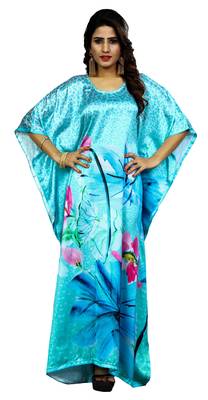 Multicolor Printed Satin Islamic-Kaftans 2