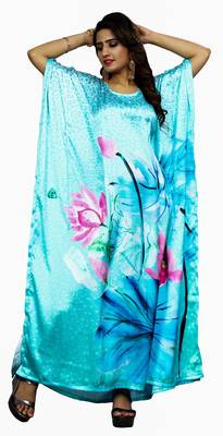 Multicolor Printed Satin Islamic-Kaftans 3