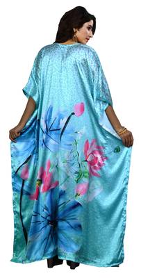 Multicolor Printed Satin Islamic-Kaftans 5