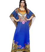 Multicolor Printed Satin Islamic-Kaftans