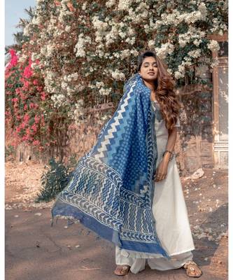 Indigo Dupatta Kurta Set 3