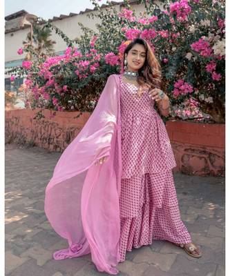 Pink Sharara Set 2