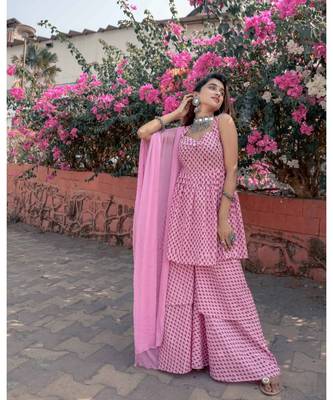 Pink Sharara Set 4