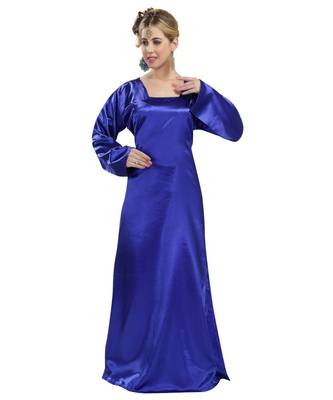 royal blue georgette embroidered zari work islamic kaftans 2