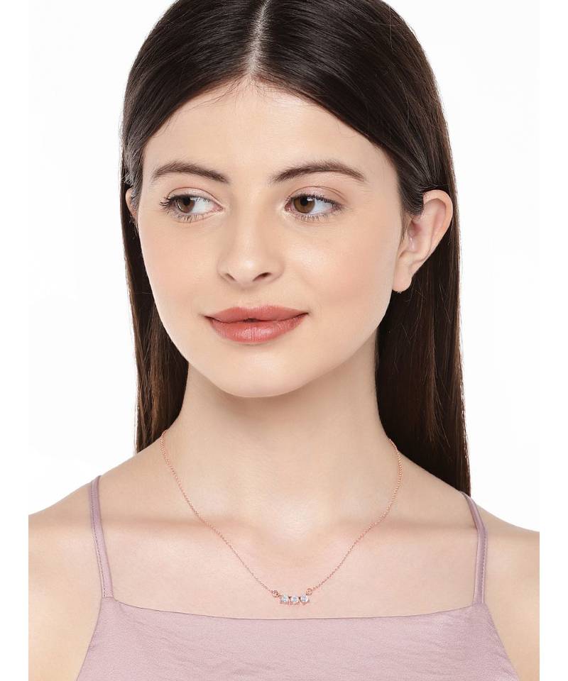 gold kundan Diamond Trilogy Pendant