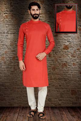 Red Stylish And Fancy Kurta Pyjama 1