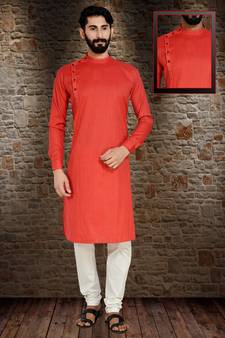 Red Stylish And Fancy Kurta Pyjama