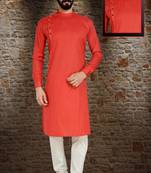 Red Stylish And Fancy Kurta Pyjama