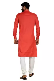Red Stylish And Fancy Kurta Pyjama