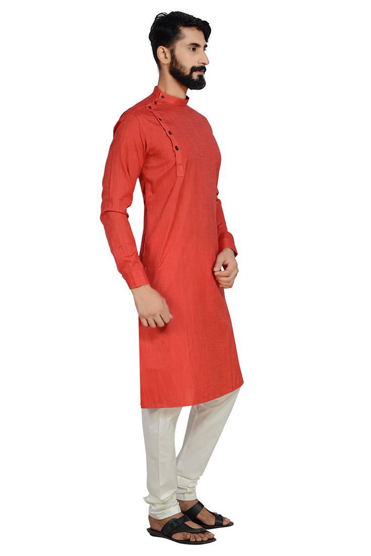 Red Stylish And Fancy Kurta Pyjama