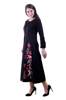 Black Embroidered Cotton Ethnic Kurti 3