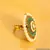 Elegant Green Polki Kundan Ring
