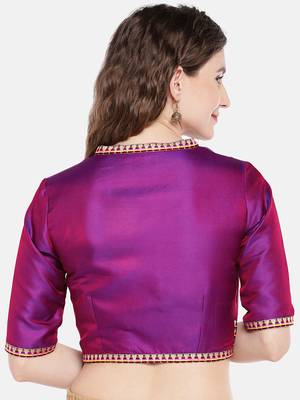 purple non padded twill Kimono blouse 2