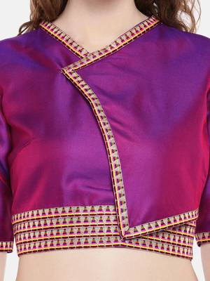 purple non padded twill Kimono blouse 3