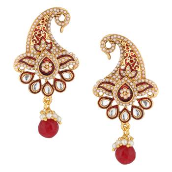 Maroon earrings 1