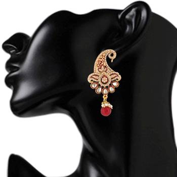 Maroon earrings 2