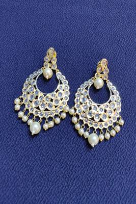 Copper crystal earrings 2