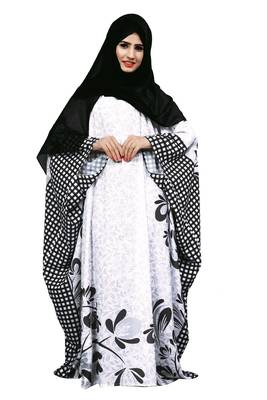 Multicolor Printed Polyester Abaya 1