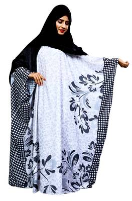 Multicolor Printed Polyester Abaya 3