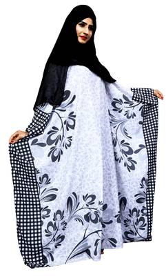 Multicolor Printed Polyester Abaya 4