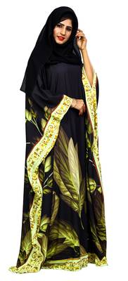Multicolor Printed Polyester Abaya 3