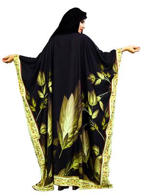 Multicolor Printed Polyester Abaya 5