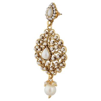 White cubic zirconia earrings 2