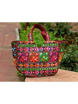 MultiColor cotton Kutch  HandBag  1