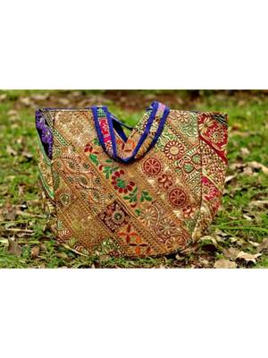 MultiColor cotton Rajasthani   HandBag  1