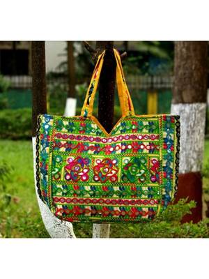 MultiColor Cotton Kutch  HandBag 1