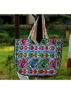 MultiColor Cotton Kutch  HandBag  1