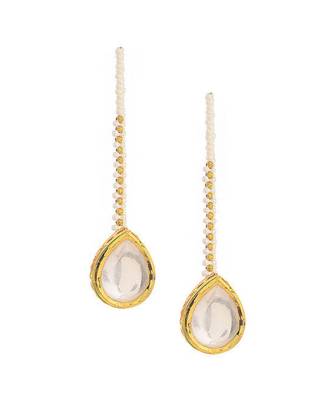 Teardrop Oversized Kundan Studs 1