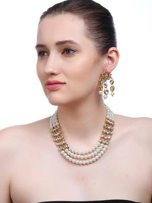 White kundan necklace set 1