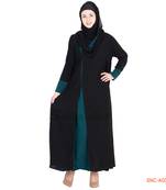 Naqab- Black colored Side open Double Layered Abaya