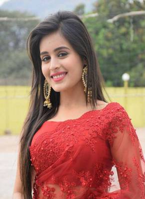 Red embroidered georgette saree with blouse 6