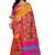 Orange Embroidered Cotton Silk Saree With Blouse