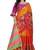 Orange Embroidered Cotton Silk Saree With Blouse
