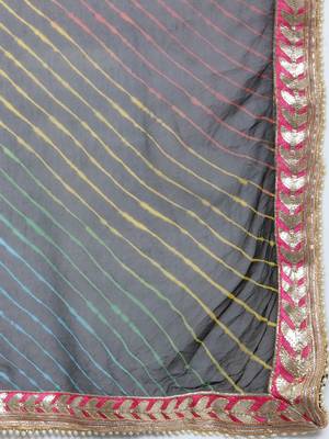   Multicolor hand woven chiffon saree with blouse 3