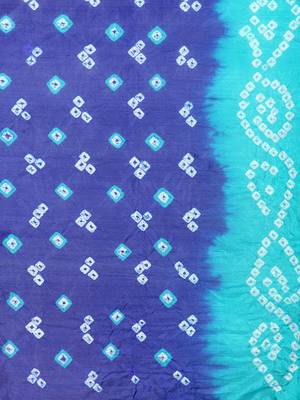 Blue hand woven silk saree with blouse 5