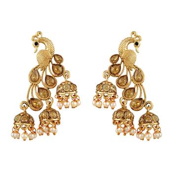 Fancy Gold Plated Jhumki Earring For Women 2