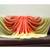 Orange-Yellow Double Shaded Chiffon Saree With Net Embroidered Blouse Fabric
