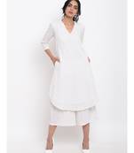 White Dobby Kurta Set